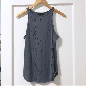 BNTW Racerback tanktop with knit destruction